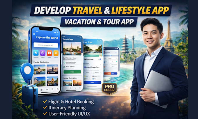 develop travel and lifestyle app, vacation and tour app