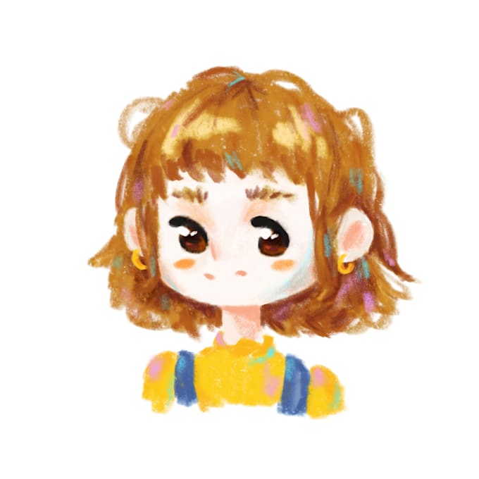 draw a cute portrait avatar or profile icon for you