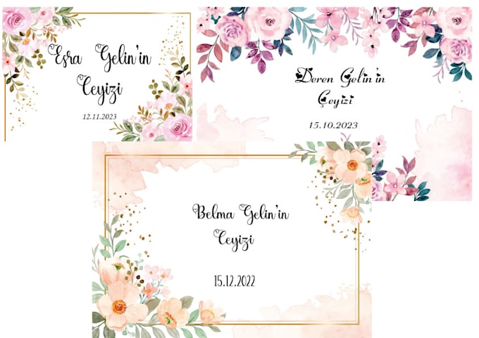 Prepare a gorgeous dowry parcel label by Aysunglmez | Fiverr