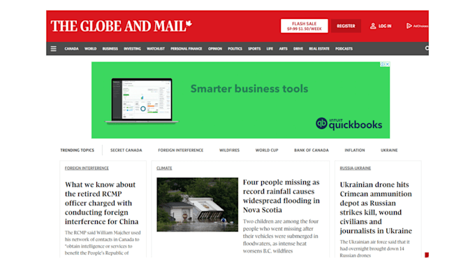 publish your article on theglobeandmail website