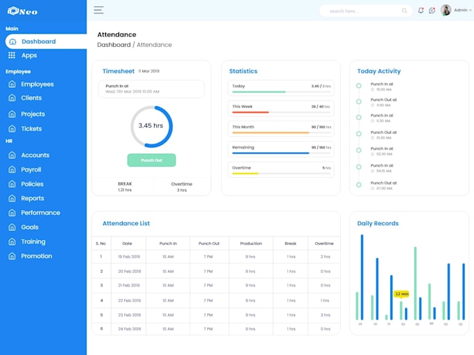 create attendance management system for your business