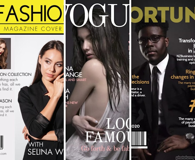 design professional and unique magazine cover