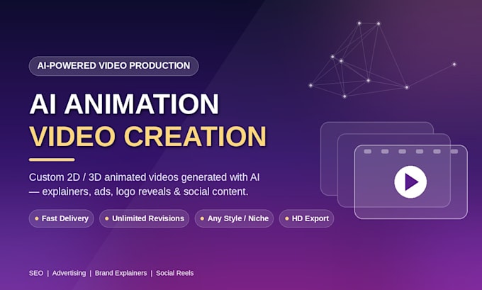 generate ai constructed  animation videos