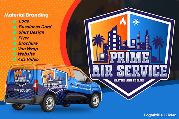make logo for hvac heating cooling plumbing and handyman in 24 hours