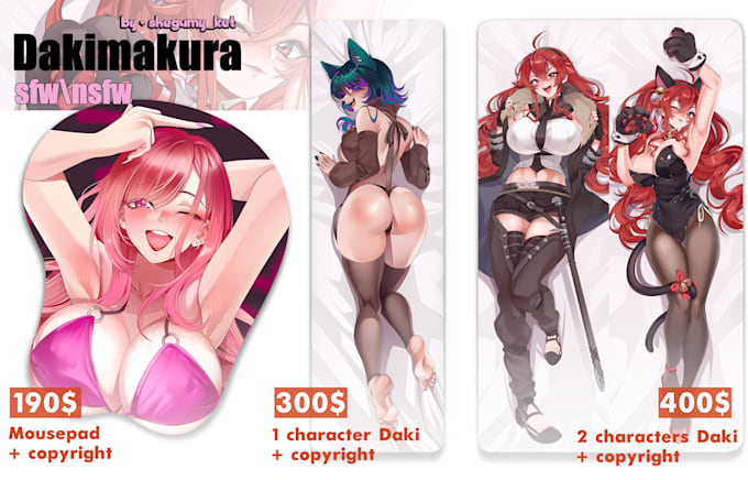 draw an anime dakimakura sfw or nsfw