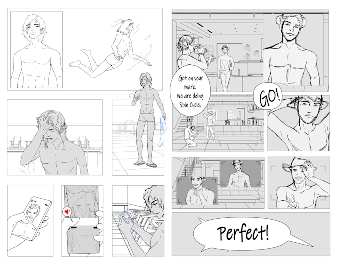 draw any comics in manga, manhwa, webtoon styles
