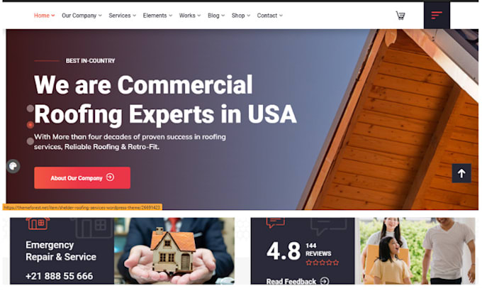 design roofing website  roofing  landing page contractor website