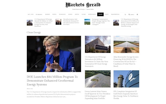 publish news on markets herald