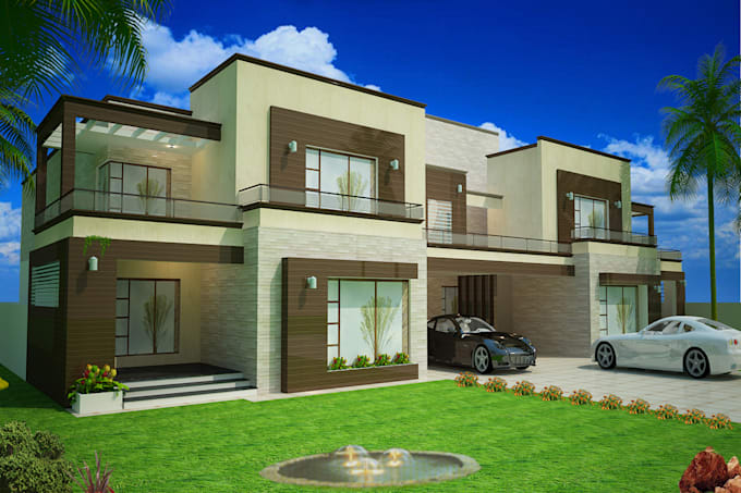 Create and render realistic exterior rendering in 3d max by Mshani366 ...