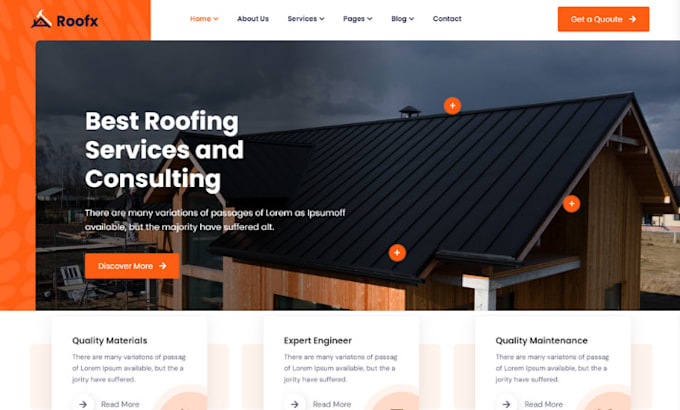 design roofing website roofing landing for roofing companies