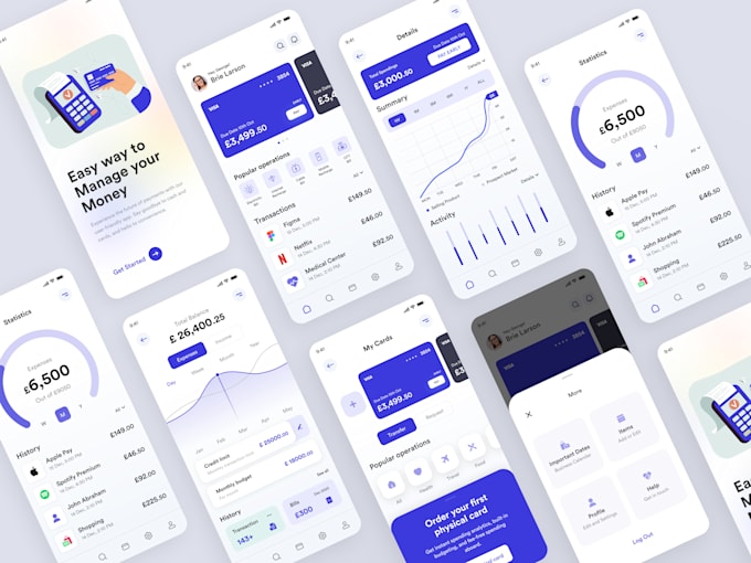 do mobile app UI UX design, website UI UX design, figma design,