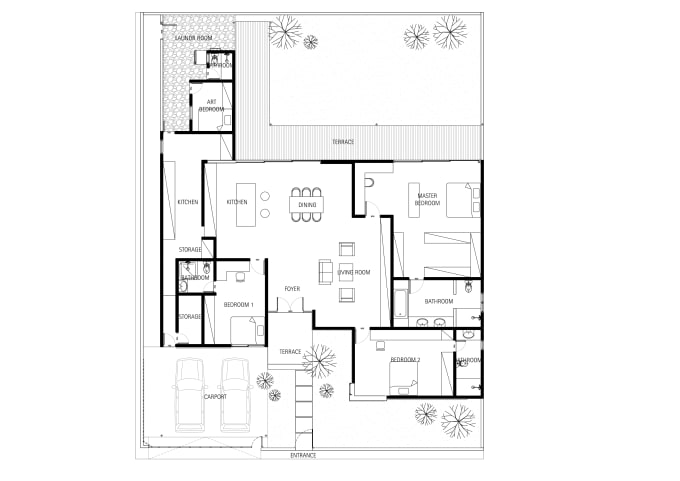 redraw floor plan from your sketch