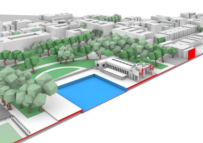 create detailed 3d site models in rhino for masterplans