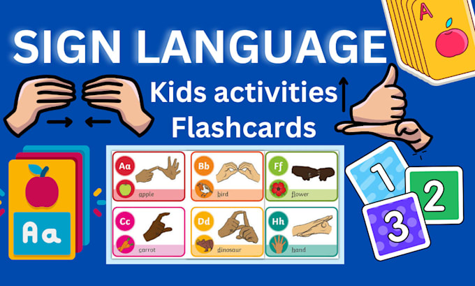 design sign language flashcards asl sign for kids worksheets