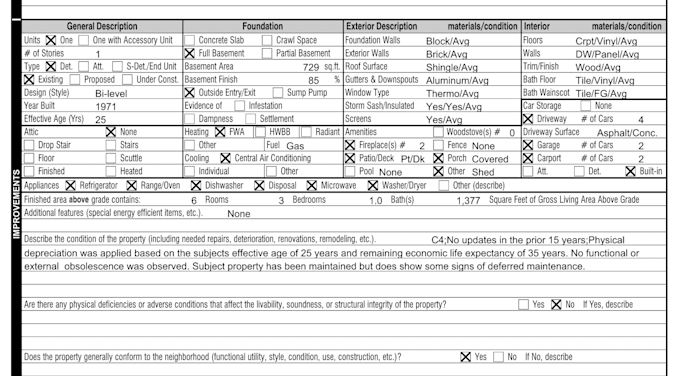make residential appraisal reports on total by ala mode