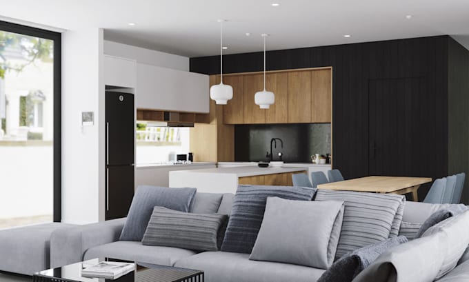 make 3d architectural model and render
