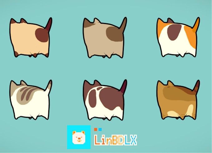 make a lowpoly cute tiny cat by my style for you