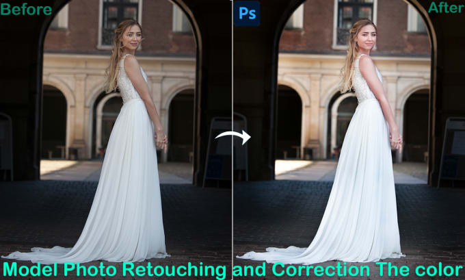 do professional model retouching and color correct perfectly