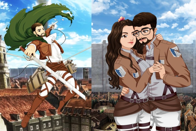draw attack on titan anime custom portrait