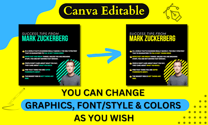 provide entrepreneur success tips infographics for instagram