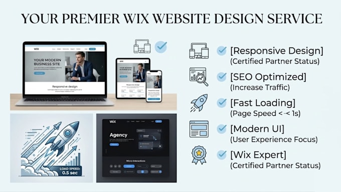 create a responsive wix website design or redesign your wix site