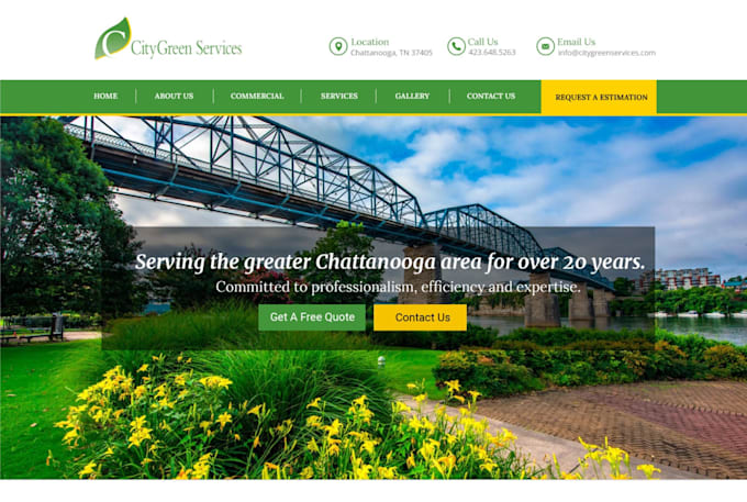 do landscaping gardening and lawn care website in wordpress