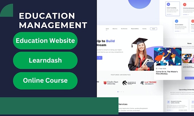 setup online course education website learndash or lms website