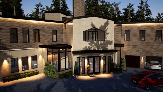 Do exterior 3d modeling and rendering by Joudsgns | Fiverr
