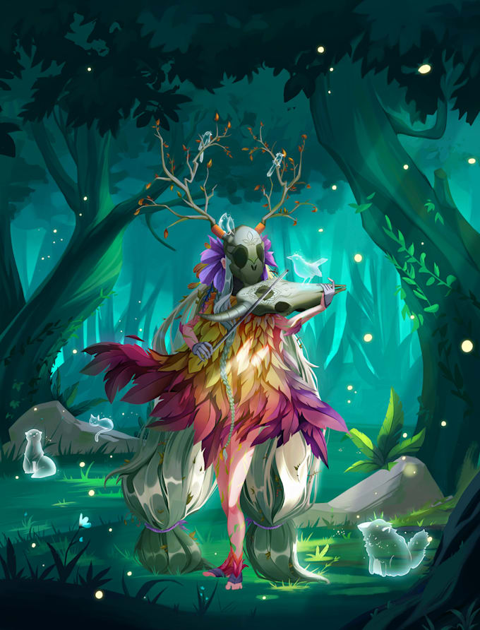 create professional game concept art and illustration