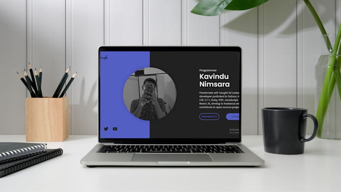 create your website using HTML and CSS
