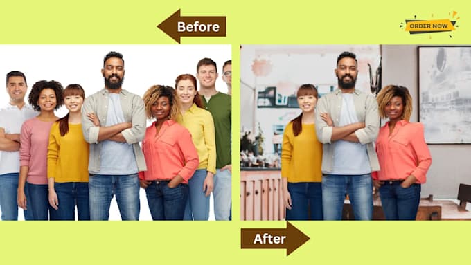 edit photos and adjust the background