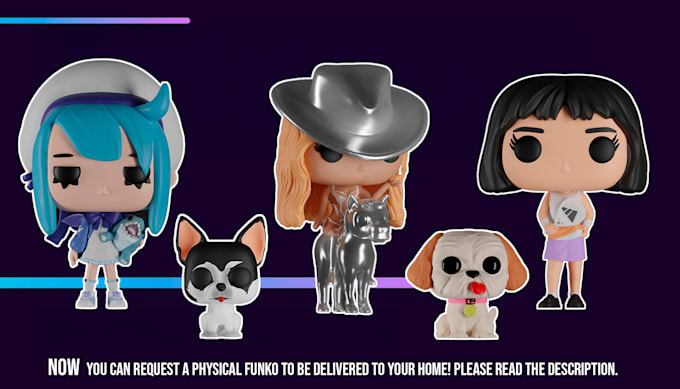 make your custom 3d funko pop and custom box ready to be printed