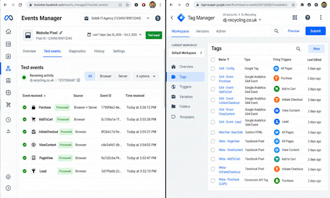 fix or setup facebook pixel and conversion API with GTM