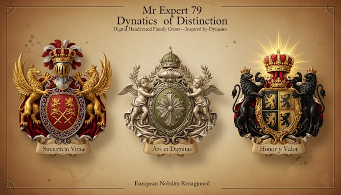 design a luxury heraldic family crest, and coat of arms logo in 3 hours
