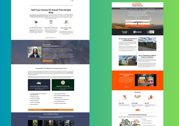 Design investor carrot real estate website landing page fast by