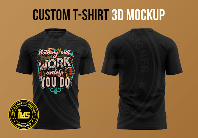 create mockup realistic 3d apparel t shirt mock up