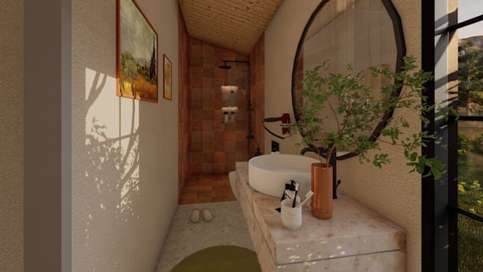 design your bathroom interior in 3d and render