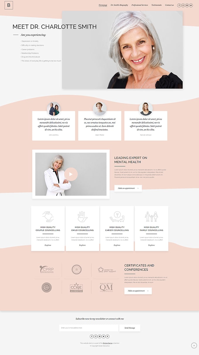 counselling, physiotherapy, mental health website