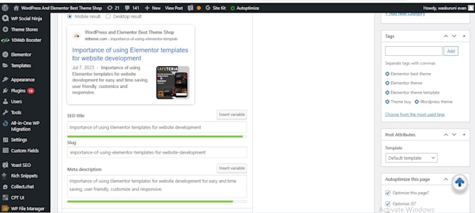 do wordpress on page rankmath SEO optimization for google ranking