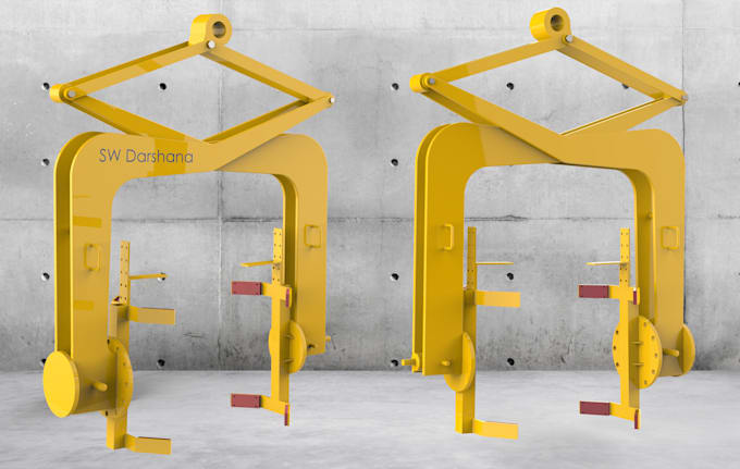 heavy machinery parts 3d drawing solidworks
