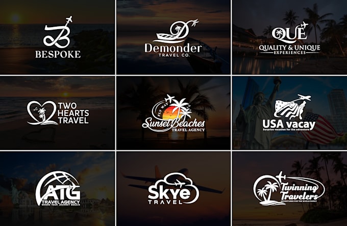 design a luxury travel logo with unlimited revisions
