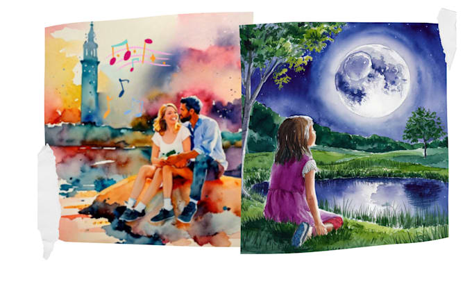 draw your portrait in watercolor or oil paint family gift