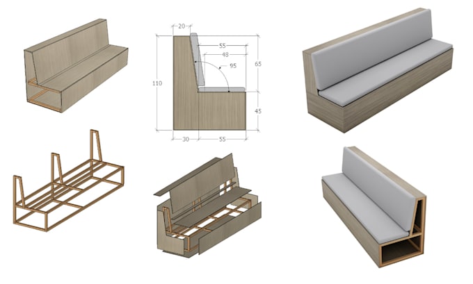 create skethcup 3d models for your woodworking furniture