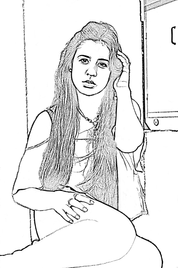 Turn your photos into colouring pages by Calmchris Fiverr