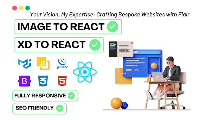 Convert figma to react psd to react responsive web app by Shahidriaz_am ...