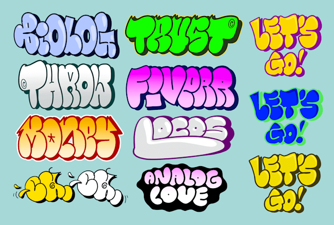create graffiti throw up with your name or brand in 24h