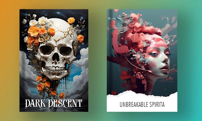 do your words into book cover design using ai