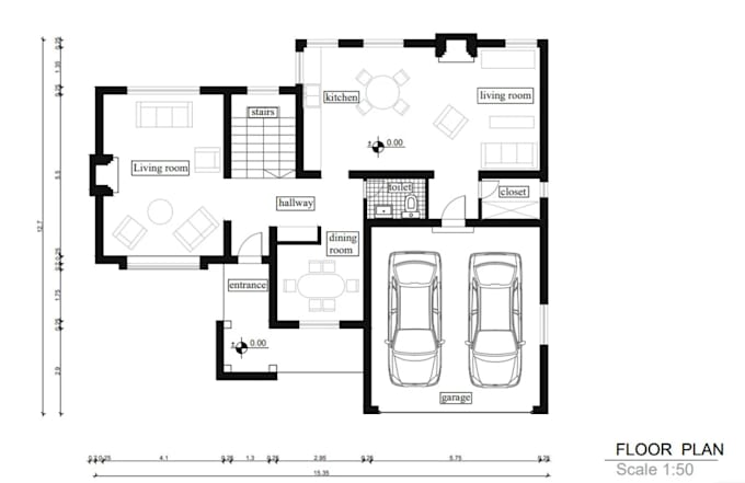 Draw Your Floor Plan In Autocad By Angelinamrvic31 Fiverr