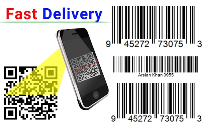 create custom professional product barcode, generate qr code design in 24 hours
