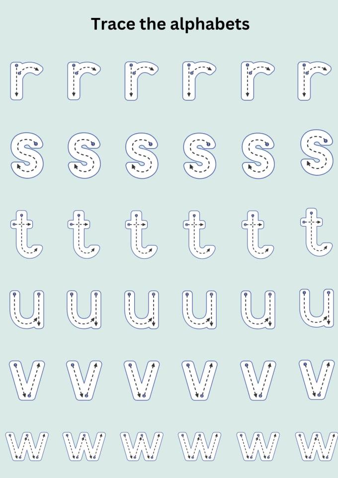 Create printable worksheets for kindergarten kids by Rushbet Fiverr
